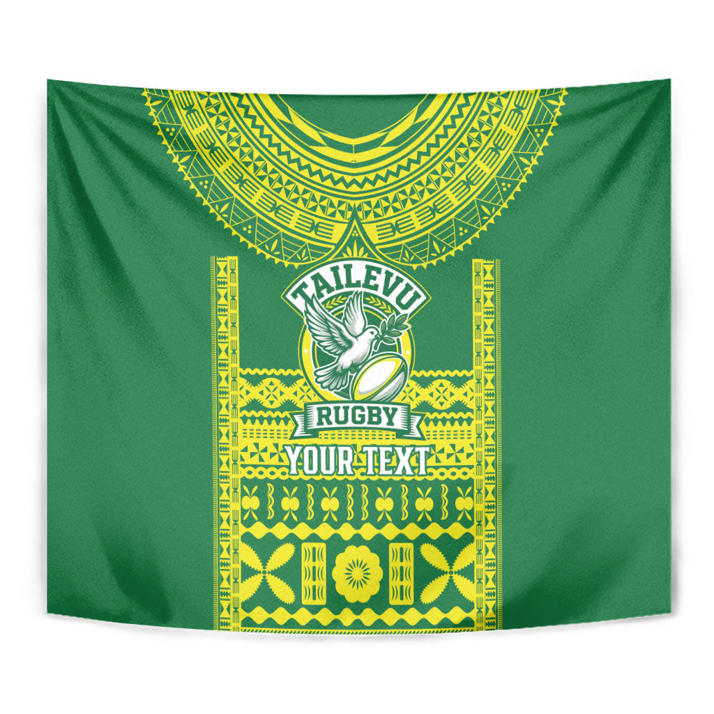 Fiji Tailevu Rugby Custom Tapestry Go Champions Fijian Tapa Pattern LT14 - Polynesian Pride