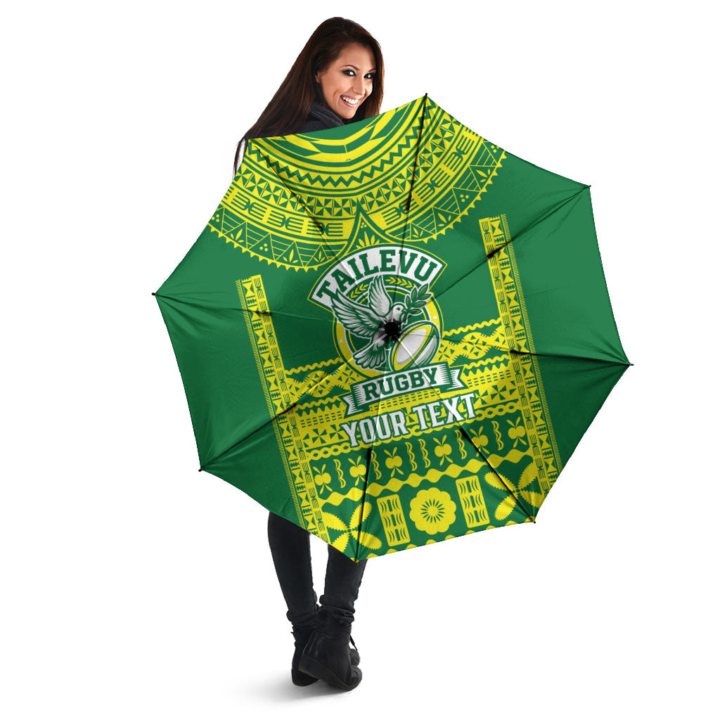 Fiji Tailevu Rugby Custom Umbrella Go Champions Fijian Tapa Pattern LT14 - Polynesian Pride