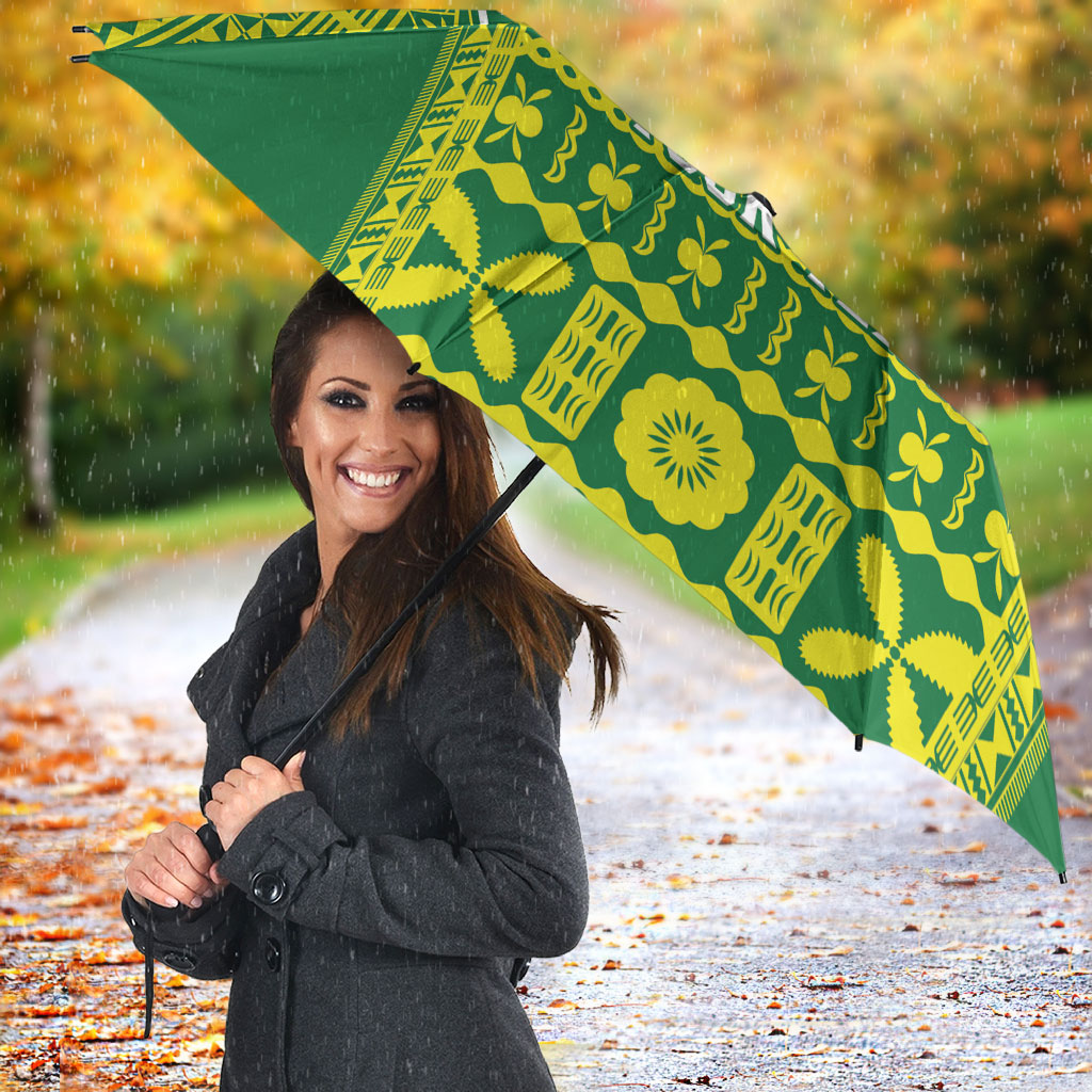 Fiji Tailevu Rugby Custom Umbrella Go Champions Fijian Tapa Pattern LT14 - Polynesian Pride