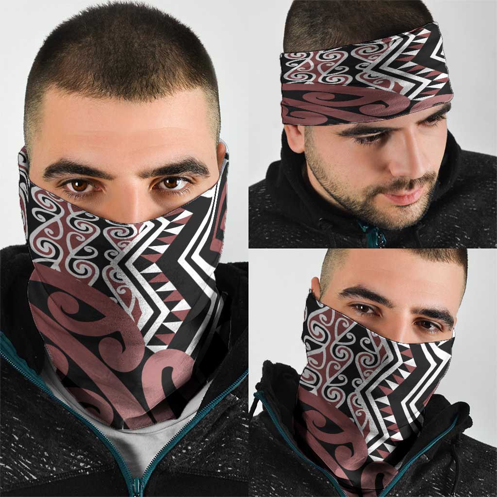 New Zealand Neck Gaiter Aotearoa Kowhaiwhai Mix Taniko Art LT14 - Polynesian Pride