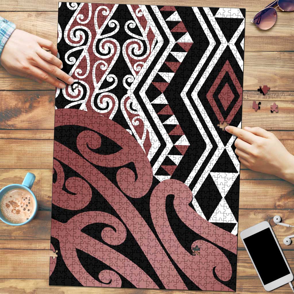 New Zealand Puzzle Aotearoa Kowhaiwhai Mix Taniko Art - Polynesian Pride