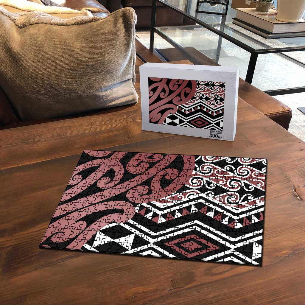 New Zealand Puzzle Aotearoa Kowhaiwhai Mix Taniko Art - Polynesian Pride