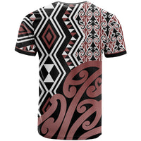 New Zealand T Shirt Aotearoa Kowhaiwhai Mix Taniko Art LT14 - Polynesian Pride