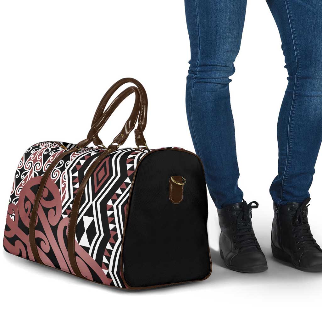 New Zealand Travel Bag Aotearoa Kowhaiwhai Mix Taniko Art LT14 - Polynesian Pride