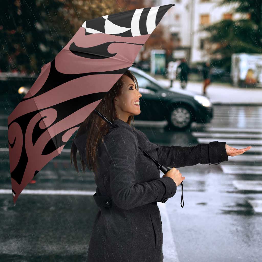 New Zealand Umbrella Aotearoa Kowhaiwhai Mix Taniko Art - Polynesian Pride