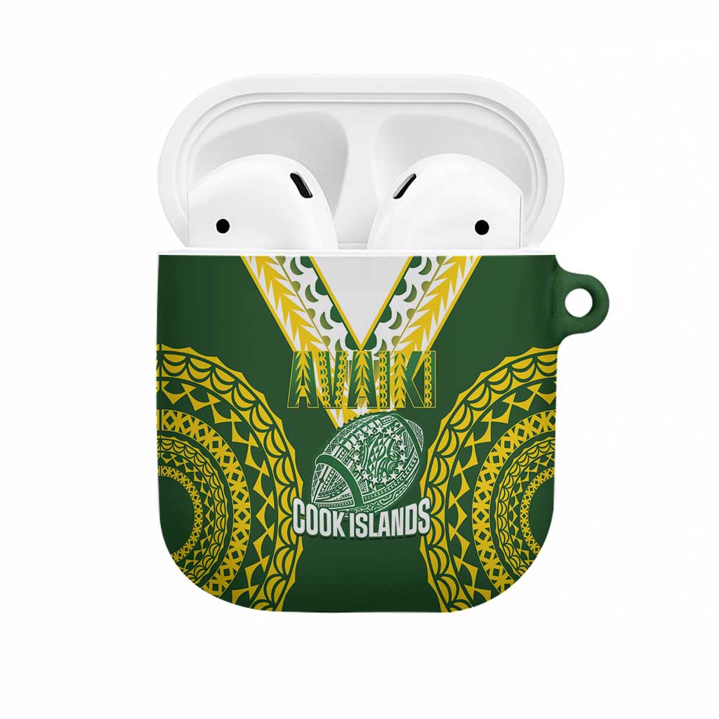 Avaiki Cook Islands Rugby AirPods Case Kuki Airani Tatau Green - Polynesian Pride
