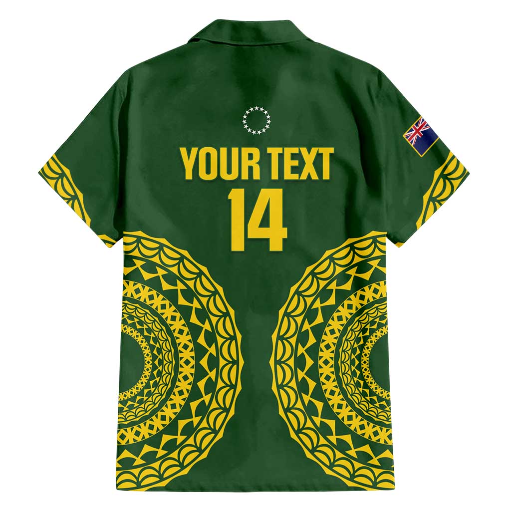 Custom Avaiki Cook Islands Rugby Family Matching Summer Maxi Dress and Hawaiian Shirt Kuki Airani Tatau Green LT14 - Polynesian Pride