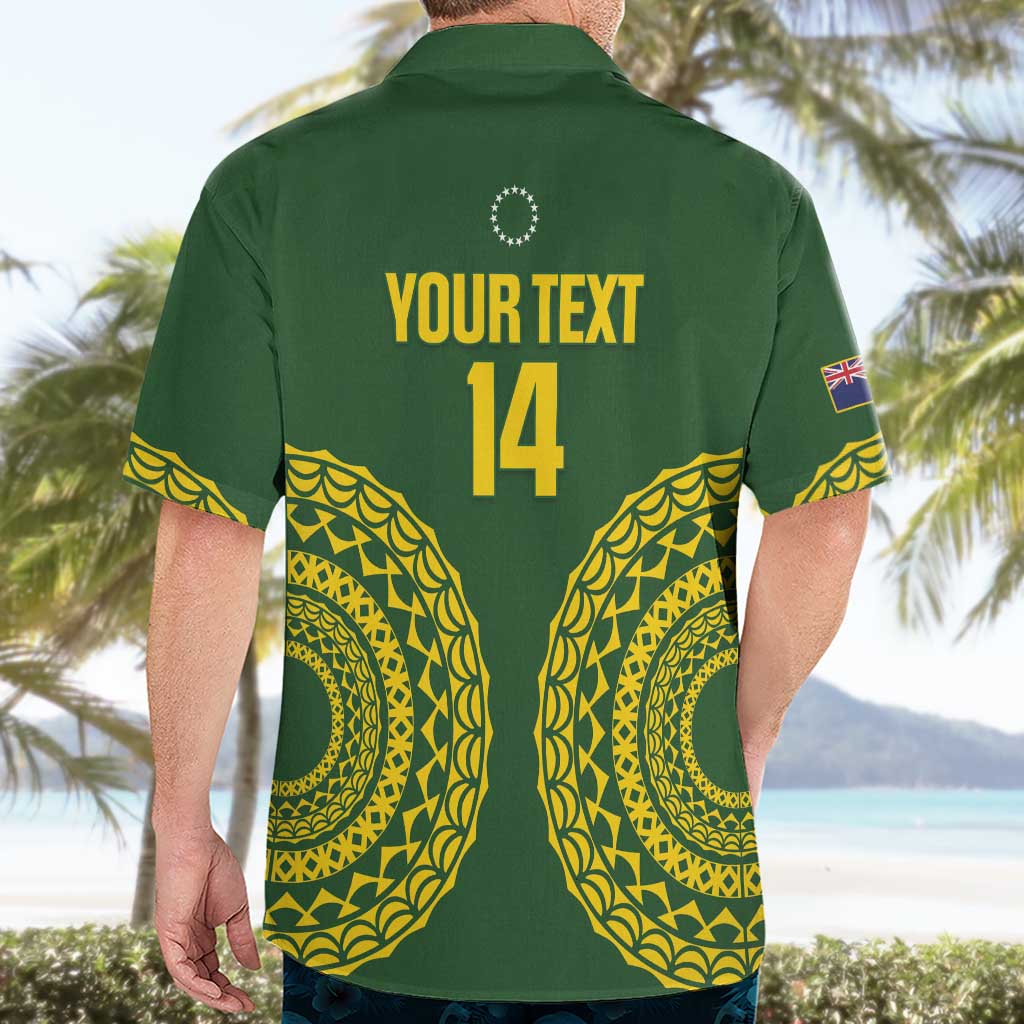 Custom Avaiki Cook Islands Rugby Hawaiian Shirt Kuki Airani Tatau Green - Polynesian Pride