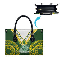 Avaiki Cook Islands Rugby Leather Bag Kuki Airani Tatau Green LT14 - Polynesian Pride