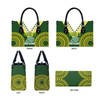 Avaiki Cook Islands Rugby Leather Bag Kuki Airani Tatau Green LT14 - Polynesian Pride
