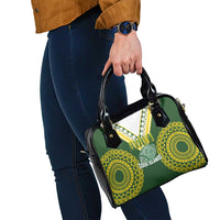 Avaiki Cook Islands Rugby Shoulder Handbag Kuki Airani Tatau Green - Polynesian Pride