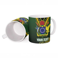 Custom Avaiki Cook Islands Rugby Ceramic Mug Kuki Airani Tatau Black - Polynesian Pride