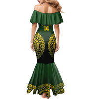 Custom Avaiki Cook Islands Rugby Family Matching Mermaid Dress and Hawaiian Shirt Kuki Airani Tatau Black LT14 - Polynesian Pride
