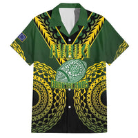 Custom Avaiki Cook Islands Rugby Hawaiian Shirt Kuki Airani Tatau Black - Polynesian Pride