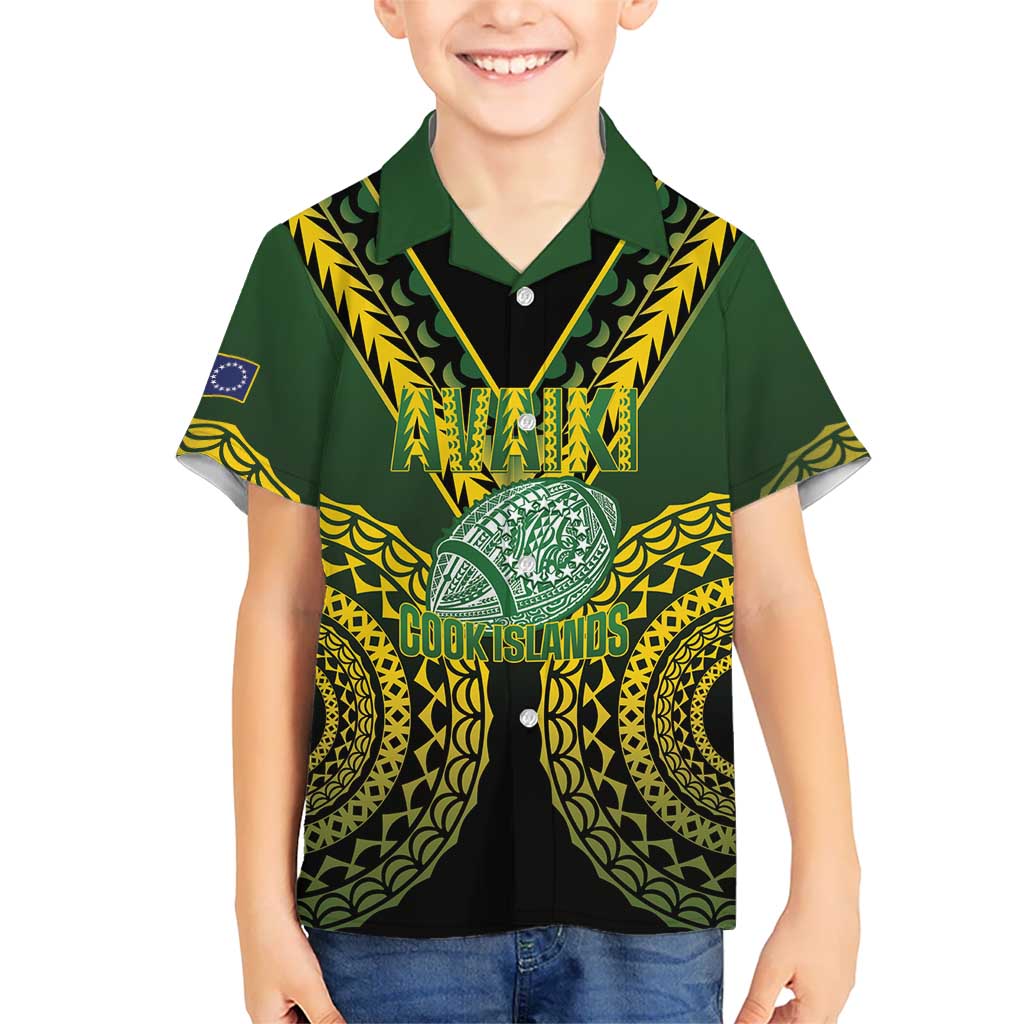 Custom Avaiki Cook Islands Rugby Hawaiian Shirt Kuki Airani Tatau Black - Polynesian Pride