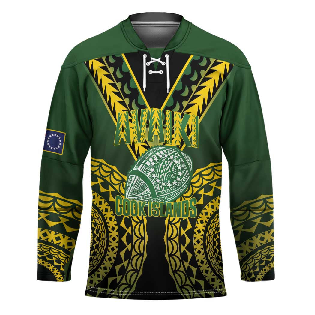 Custom Avaiki Cook Islands Rugby Hockey Jersey Kuki Airani Tatau Black - Polynesian Pride