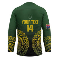 Custom Avaiki Cook Islands Rugby Hockey Jersey Kuki Airani Tatau Black - Polynesian Pride