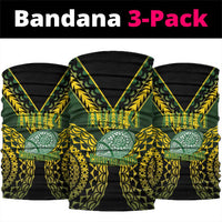 Avaiki Cook Islands Rugby Neck Gaiter Kuki Airani Tatau Black LT14 package One Size: 25*50cm Black - Polynesian Pride
