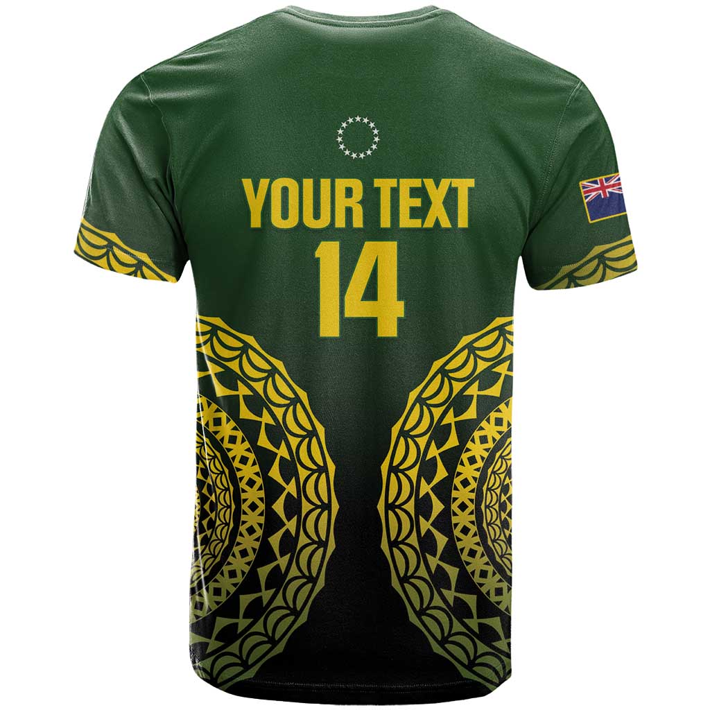 Custom Avaiki Cook Islands Rugby T Shirt Kuki Airani Tatau Black - Polynesian Pride