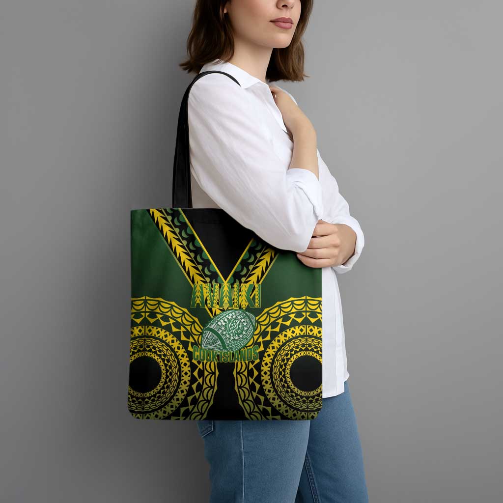 Avaiki Cook Islands Rugby Tote Bag Kuki Airani Tatau Black - Polynesian Pride