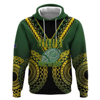 Custom Avaiki Cook Islands Rugby Zip Hoodie Kuki Airani Tatau Black - Polynesian Pride