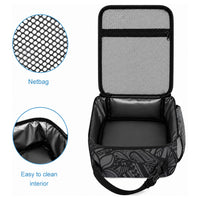 Polynesia Lunch Bag Polynesian Pattern Mix Plumeria Black