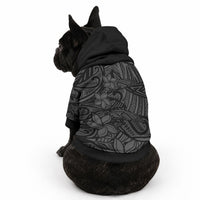 Polynesia Pet Hoodie Polynesian Pattern Mix Plumeria Black LT14 - Polynesian Pride