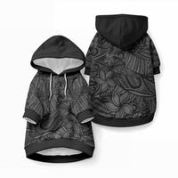Polynesia Pet Hoodie Polynesian Pattern Mix Plumeria Black LT14 Pullover Black - Polynesian Pride