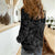 Polynesia Women Casual Shirt Polynesian Pattern Mix Plumeria Black LT14 - Polynesian Pride
