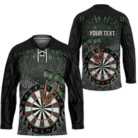 Personalised New Zealand Darts Hockey Jersey Dartboard Maori Fern Puhoro Art - Polynesian Pride