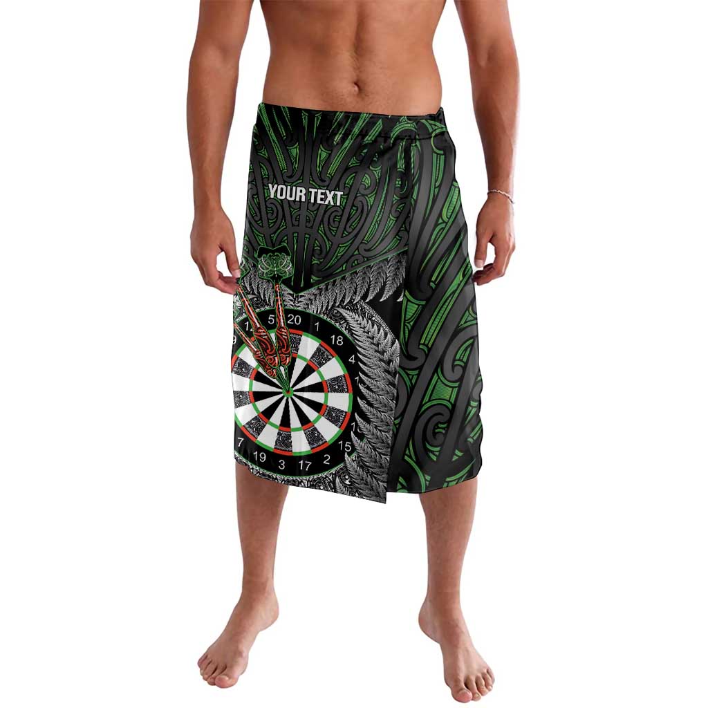 Personalised New Zealand Darts Lavalava Dartboard Maori Fern Puhoro Art