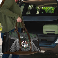 Personalised New Zealand Darts Travel Bag Dartboard Maori Fern Puhoro Art - Polynesian Pride