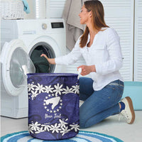 Personalised Cook Islands Pukapuka Laundry Basket Tiare Maori Polynesian Waves Tattoo