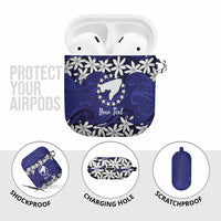 Personalised Cook Islands Pukapuka AirPods Case Tiare Maori Polynesian Waves Tattoo