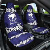 Personalised Cook Islands Pukapuka Car Seat Cover Tiare Maori Polynesian Waves Tattoo