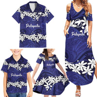Personalised Cook Islands Pukapuka Family Matching Summer Maxi Dress and Hawaiian Shirt Tiare Maori Polynesian Waves Tattoo LT14 - Polynesian Pride