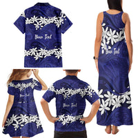 Personalised Cook Islands Pukapuka Family Matching Tank Maxi Dress and Hawaiian Shirt Tiare Maori Polynesian Waves Tattoo LT14 - Polynesian Pride