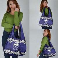 Personalised Cook Islands Pukapuka Grocery Bag Tiare Maori Polynesian Waves Tattoo