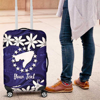 Personalised Cook Islands Pukapuka Luggage Cover Tiare Maori Polynesian Waves Tattoo