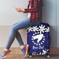 Personalised Cook Islands Pukapuka Luggage Cover Tiare Maori Polynesian Waves Tattoo