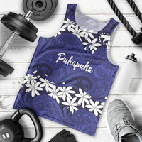Personalised Cook Islands Pukapuka Men Tank Top Tiare Maori Polynesian Waves Tattoo