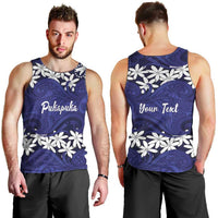 Personalised Cook Islands Pukapuka Men Tank Top Tiare Maori Polynesian Waves Tattoo