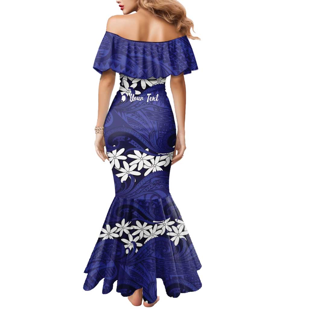 Personalised Cook Islands Pukapuka Mermaid Dress Tiare Maori Polynesian Waves Tattoo