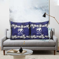 Personalised Cook Islands Pukapuka Pillow Cover Tiare Maori Polynesian Waves Tattoo