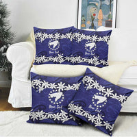 Personalised Cook Islands Pukapuka Pillow Cover Tiare Maori Polynesian Waves Tattoo