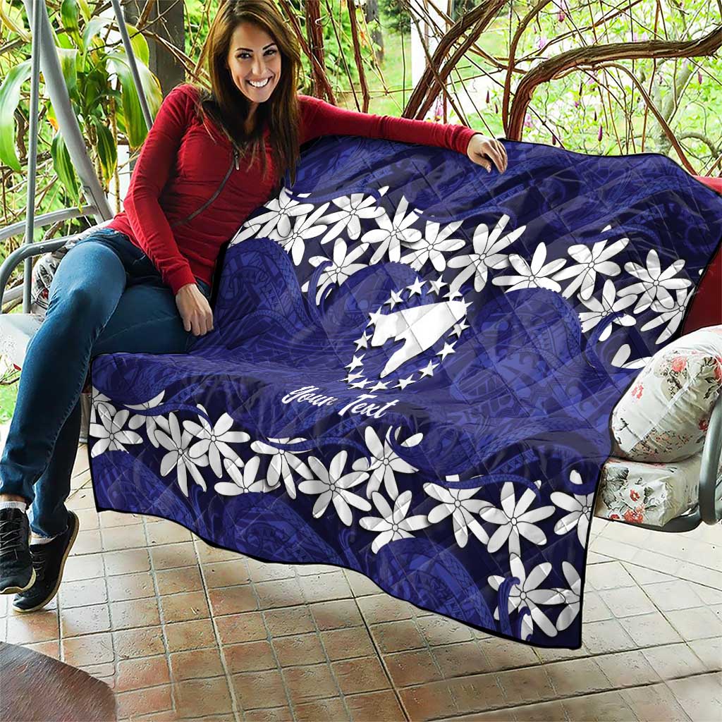 Personalised Cook Islands Pukapuka Quilt Tiare Maori Polynesian Waves Tattoo