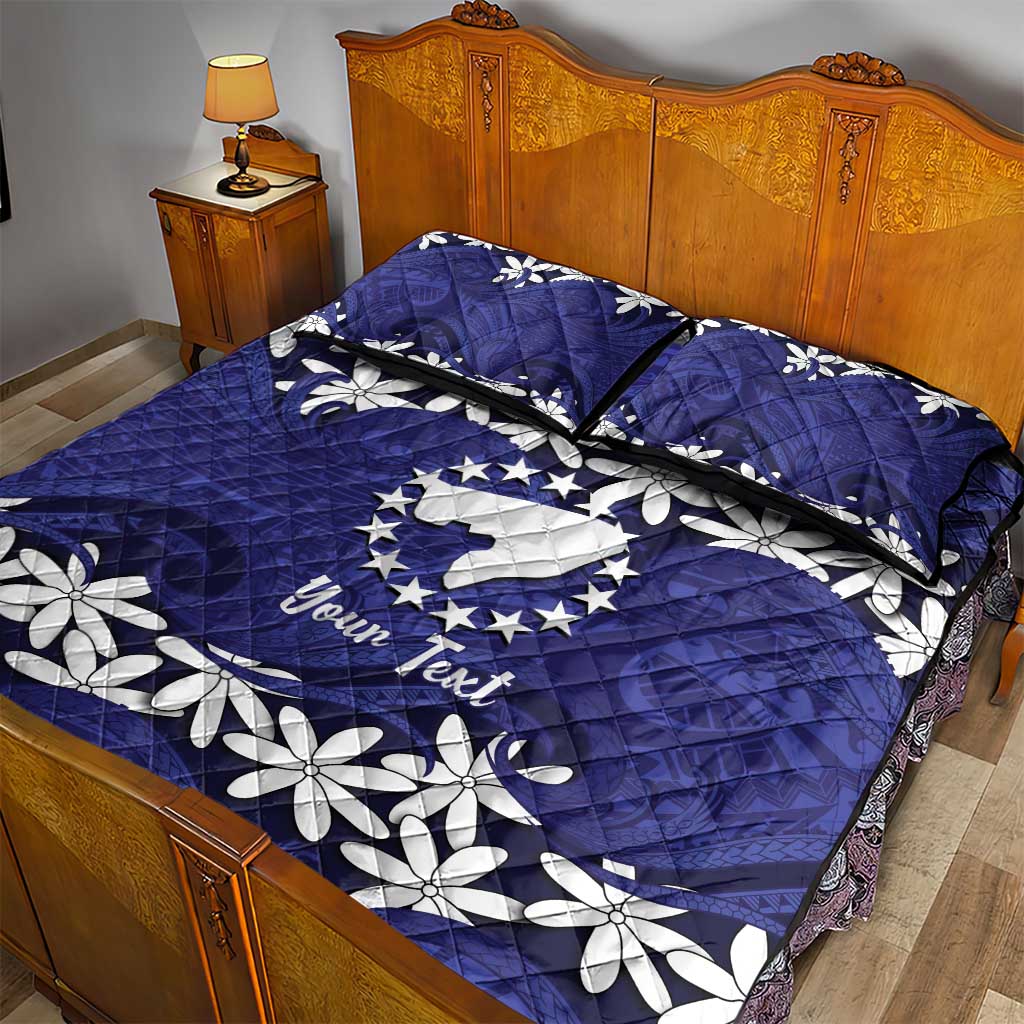 Personalised Cook Islands Pukapuka Quilt Bed Set Tiare Maori Polynesian Waves Tattoo