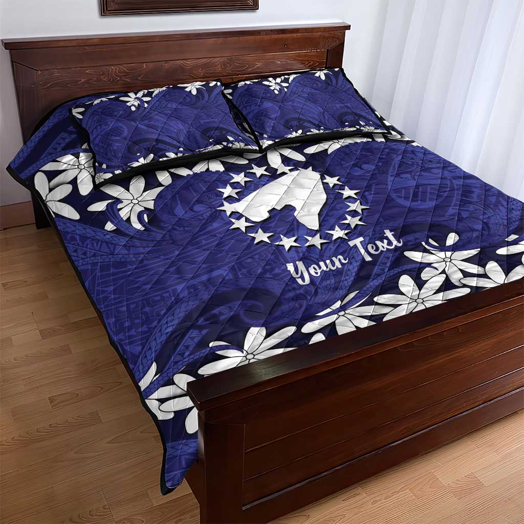 Personalised Cook Islands Pukapuka Quilt Bed Set Tiare Maori Polynesian Waves Tattoo