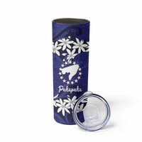 Personalised Cook Islands Pukapuka Skinny Tumbler Tiare Maori Polynesian Waves Tattoo
