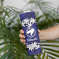 Personalised Cook Islands Pukapuka Skinny Tumbler Tiare Maori Polynesian Waves Tattoo